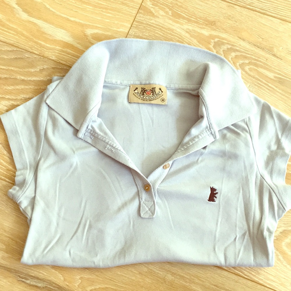 Powder blue juicy couture short sleeve polo